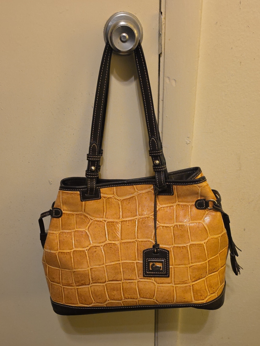 Vintage Dooney & Bourke Croc- Embossed Bag